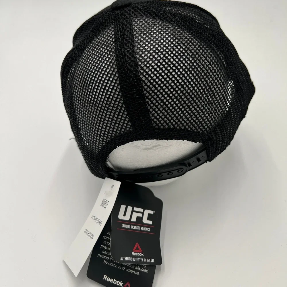 Reebok UFC Womens Trucker Hat Black Iridescent Holographic Snapback Cap NEW - Picture 3 of 7
